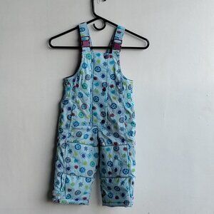 Hanna Andersson Size 80 2T Overalls Blue Floral New NWT